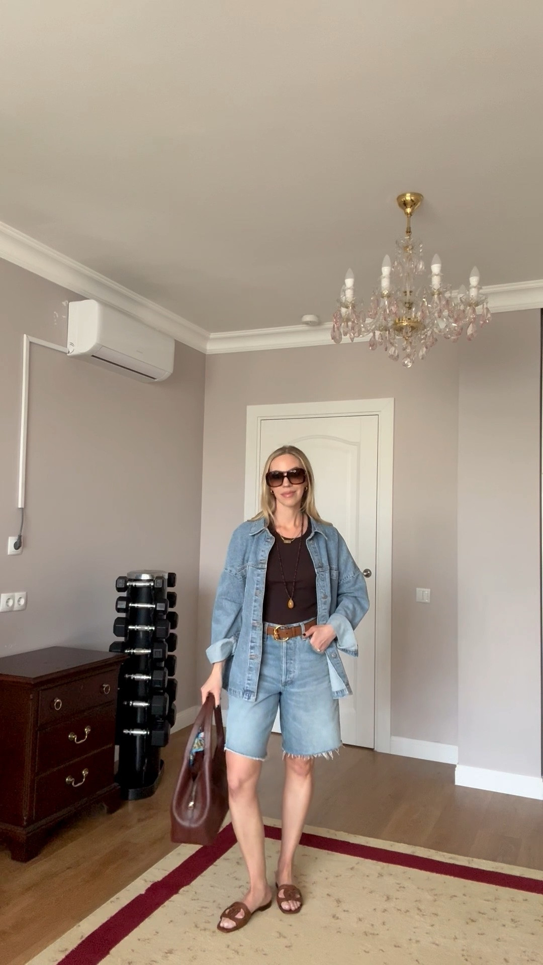 Denim on denim for summer, all denim outfit, denim bermuda shorts, Gucci sandals, Le Tanneur handbag (20% off right now)

#LTKSeasonal #LTKOver40 #LTKgrwm