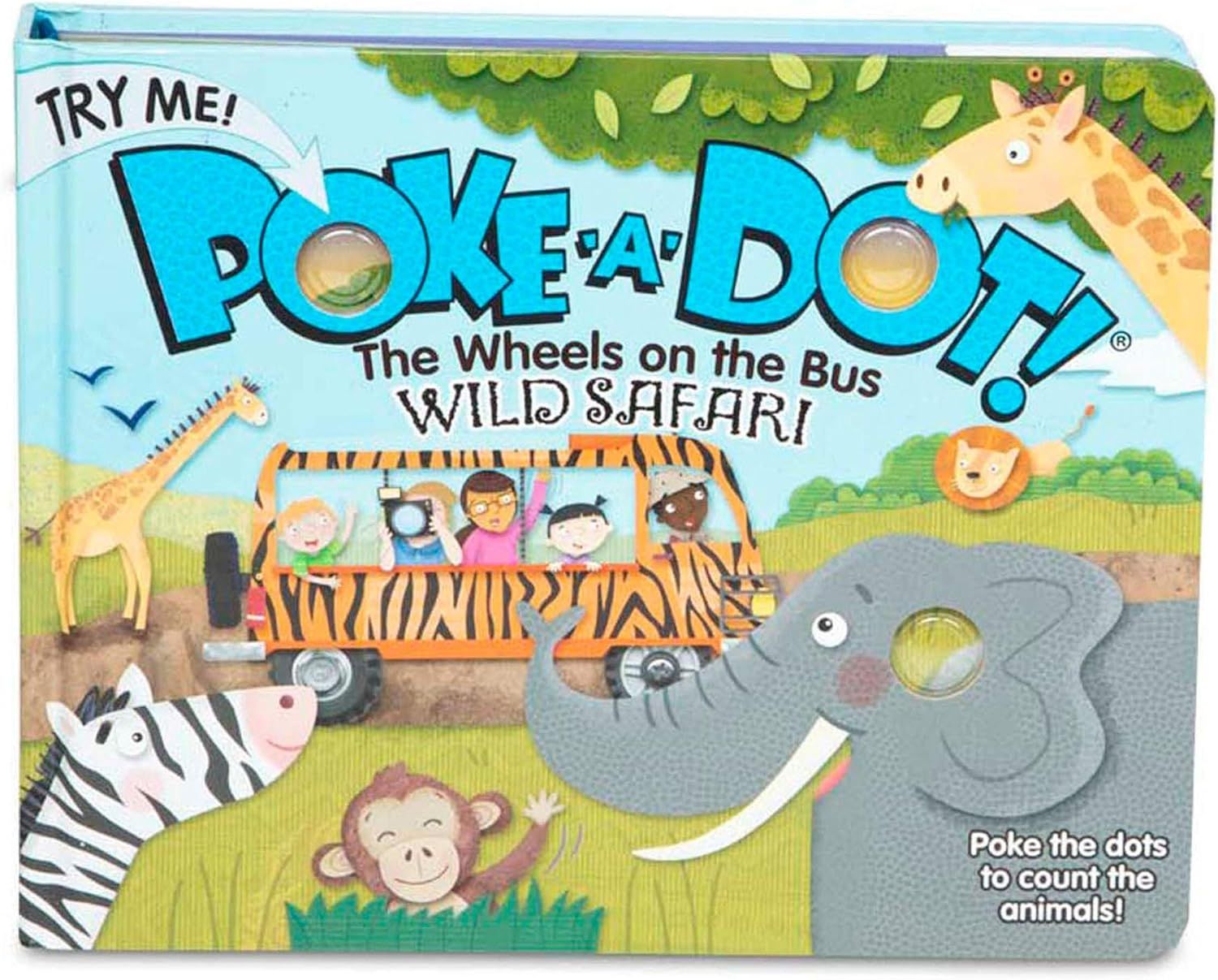 Melissa & Doug Children's Book - Poke-A-Dot: The Wheels on the Bus Wild Safari (Board Book with B... | Amazon (US)
