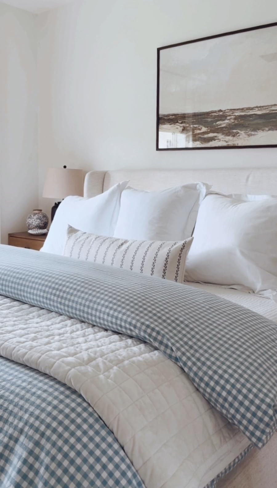 Coastal inspired gingham bedding for the summer refresh  

#LTKHome #LTKFindsUnder100 #LTKSummerEdit
