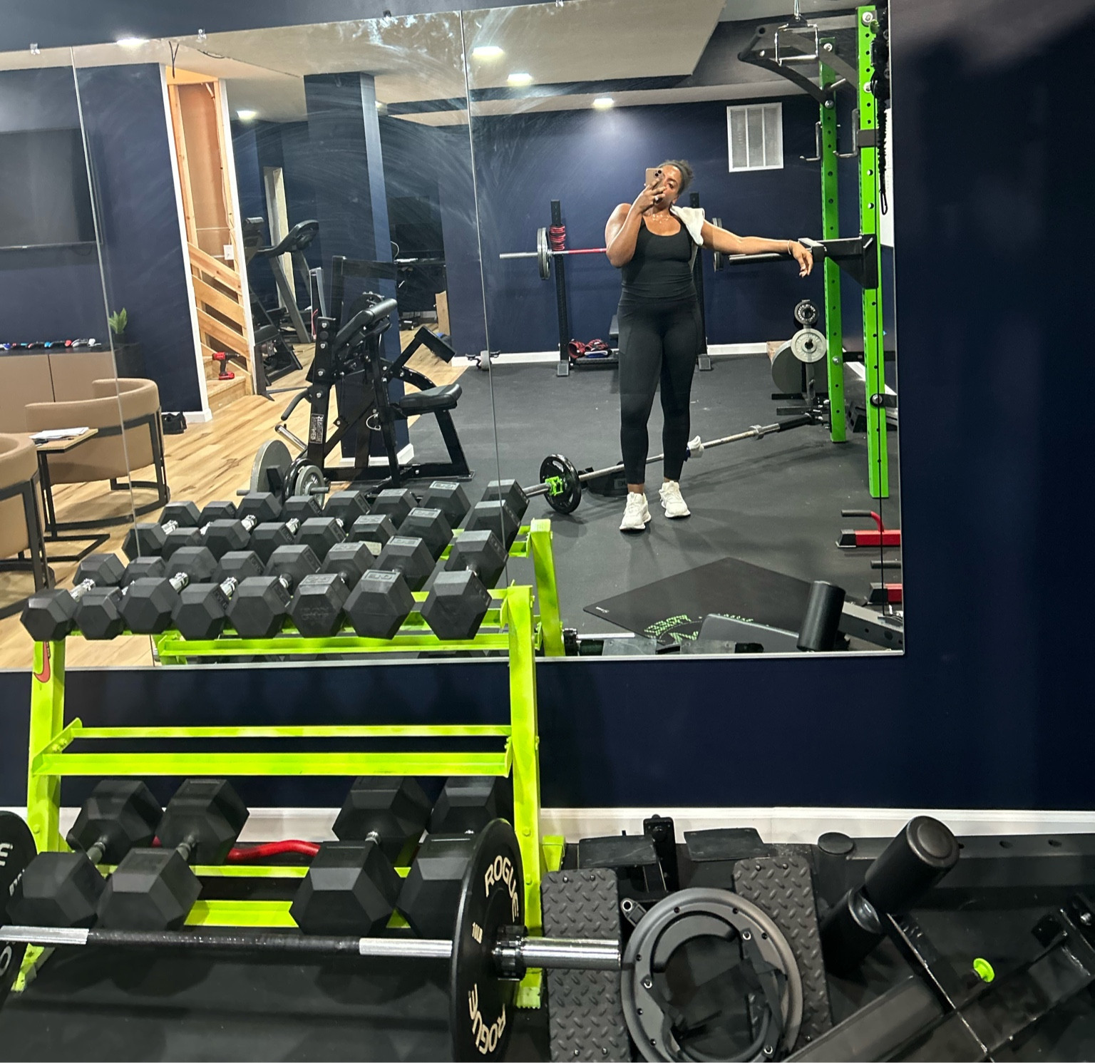 Home gym session. Love this workout set from fabletics! Tights hold you in and don’t slip and both the top and bottom absorb sweat. Linked here !

#LTKActive #LTKFitness #LTKShoeCrush