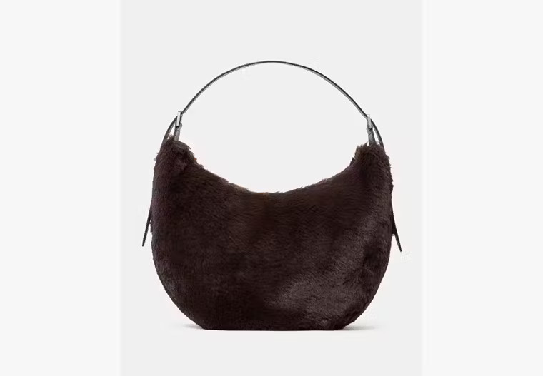 Nova Faux Fur Large Crescent Shoulder Bag | Kate Spade Outlet