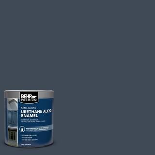 1 qt. #PPU14-20 Starless Night Semi-Gloss Enamel Urethane Alkyd Interior/Exterior Paint | The Home Depot