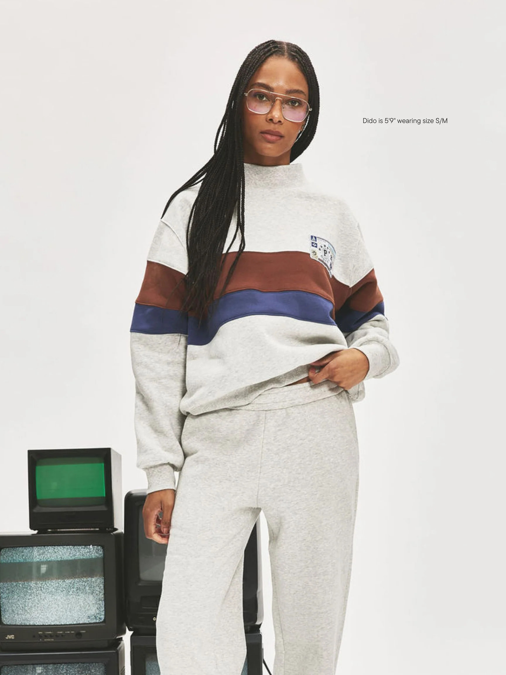 Vintage Striped Mockneck With Nostalgia Patch | Parke