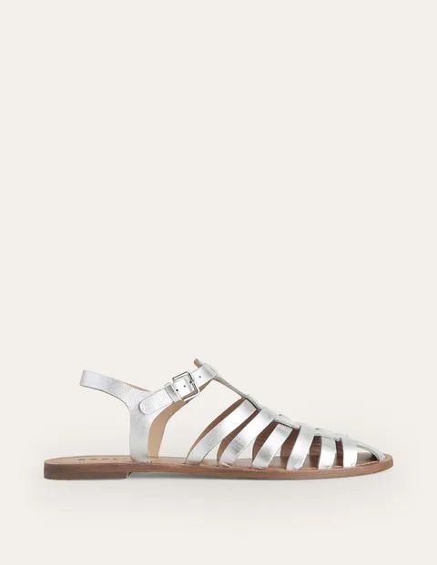 Traditional Fisherman Sandals Silver Women Boden | Boden (US)