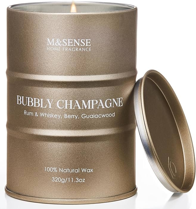M&SENSE Bubbly Champagne Candles for Home Scented, Candles Gifts for Women & Men, Natural Soy Can... | Amazon (US)