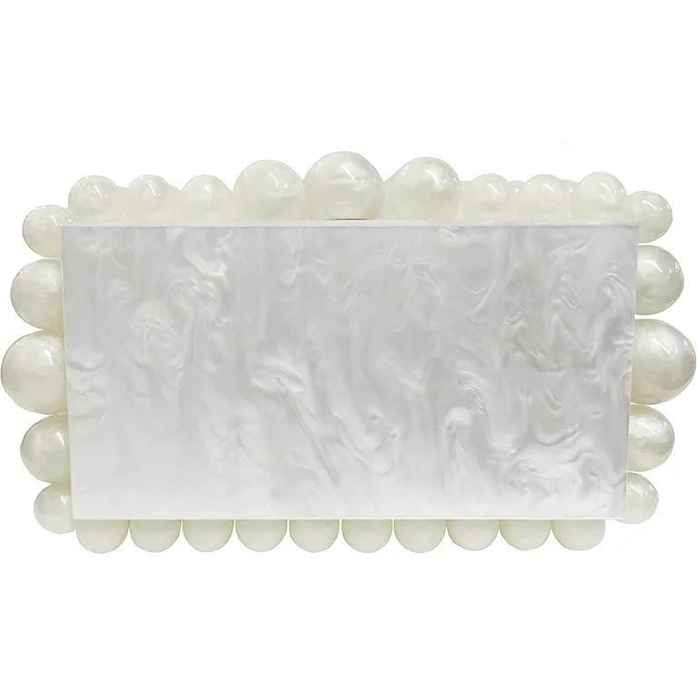 Caistre Acrylic Evening Handbag Beads Bag for Women Graceful Shoulder Bag Satchel Marble Clutch P... | Walmart (US)