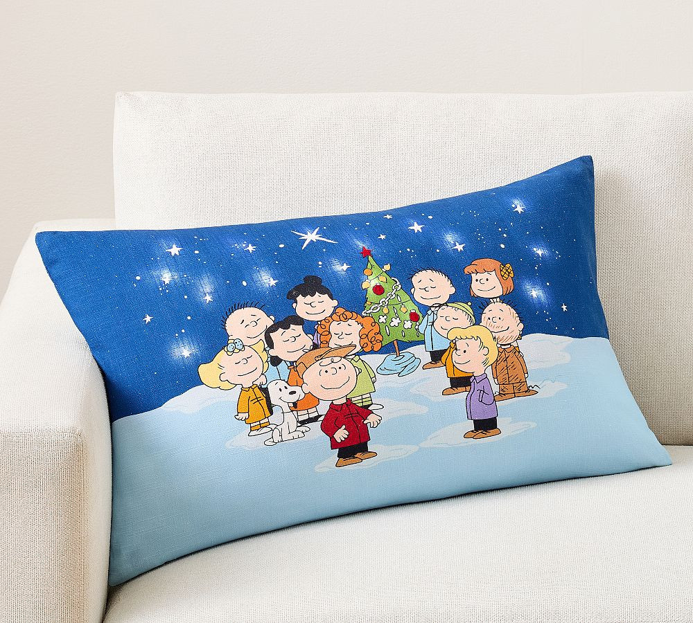 Peanuts Decorative Light Up Lumbar Pillow Cover, Multi, 16"" x 26 | Pottery Barn (US)