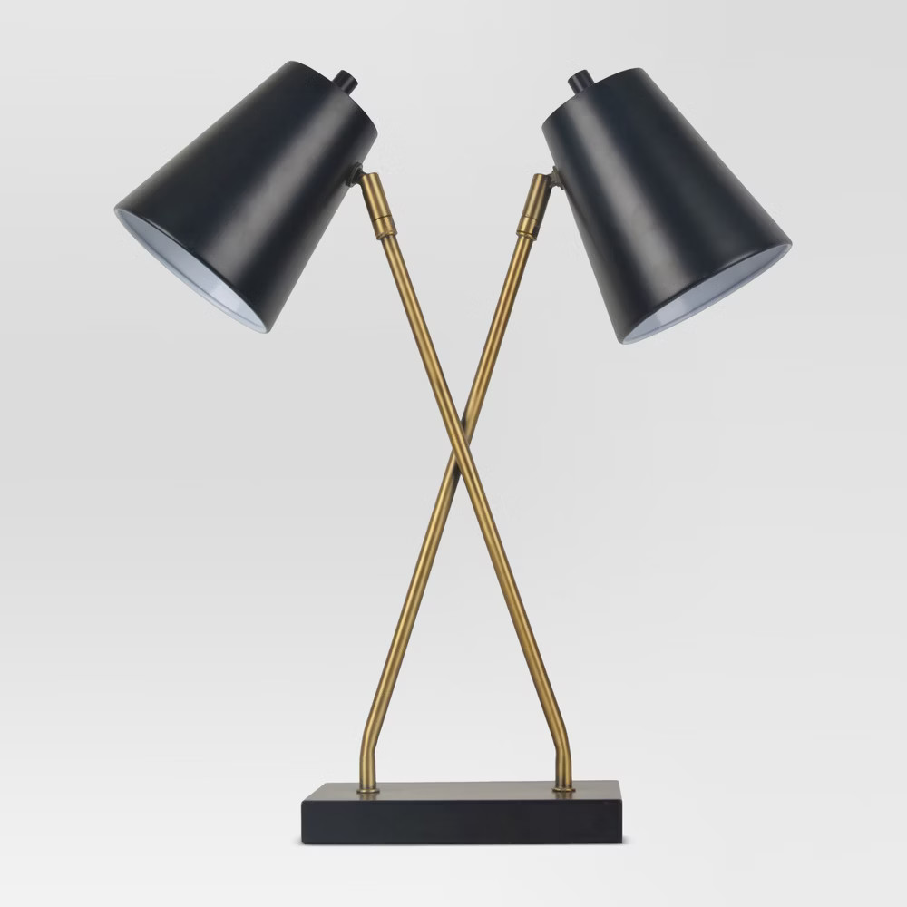Olson Two Head Desk Lamp Black (Includes LED Light Bulb) - Project 62 | Target
