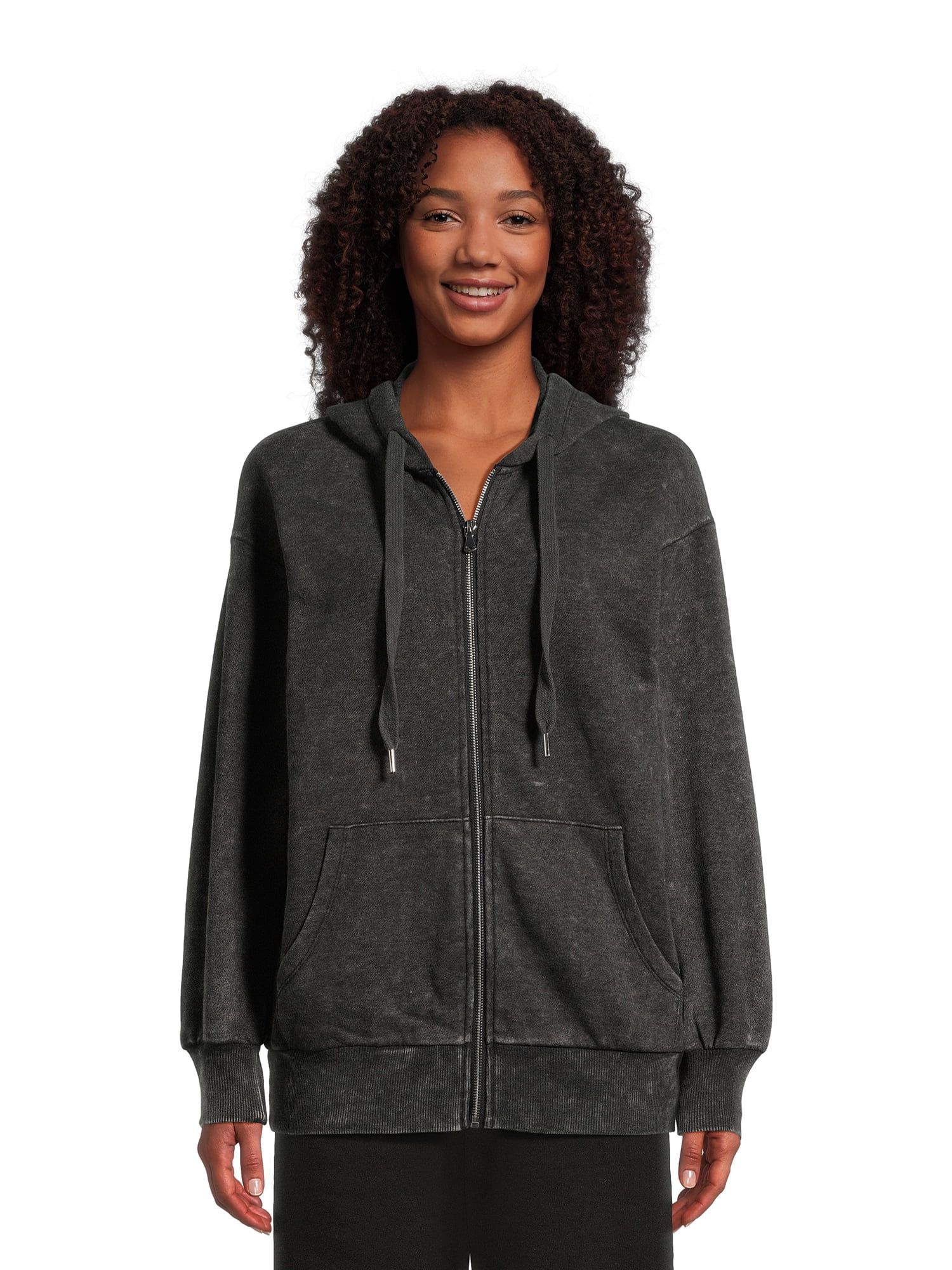 No Boundaries Juniors Mineral Wash Hoodie | Walmart (US)