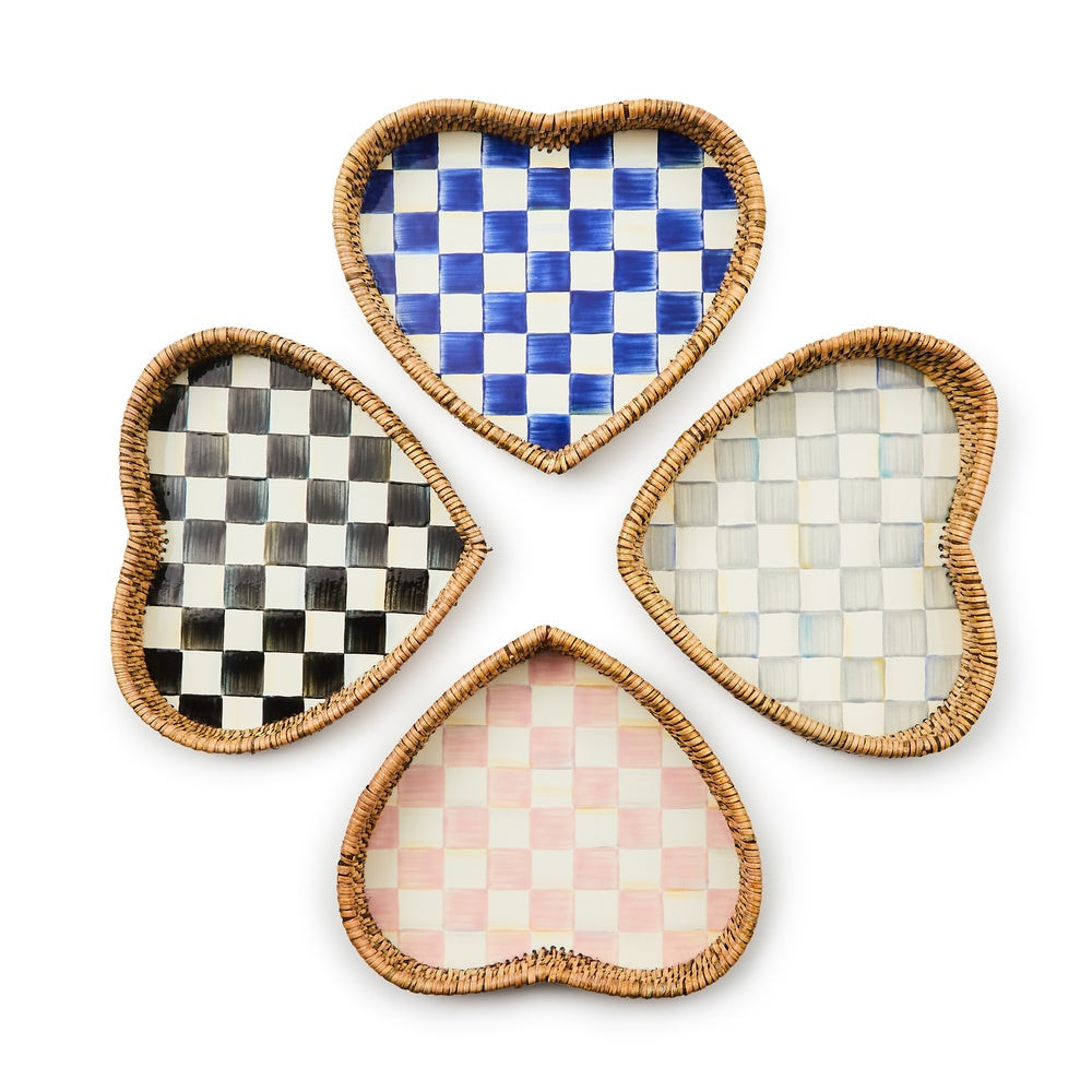 Check Enamel & Rattan Tray | MacKenzie-Childs