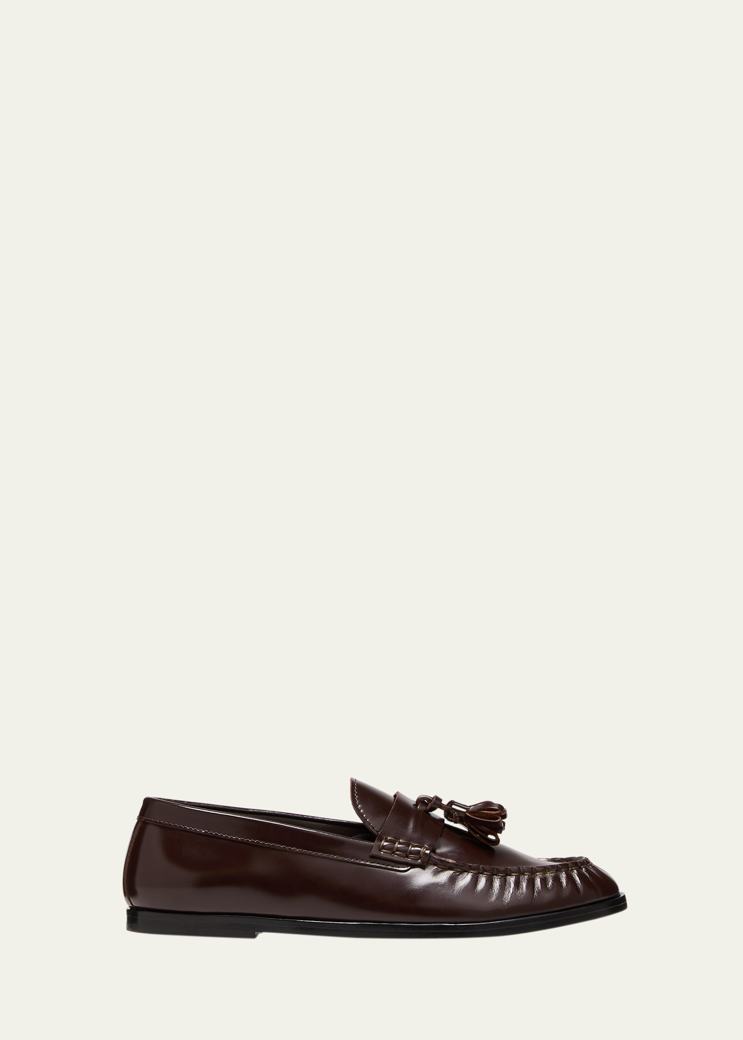 THE ROW Calfskin Tassel Boyfriend Loafers | Bergdorf Goodman