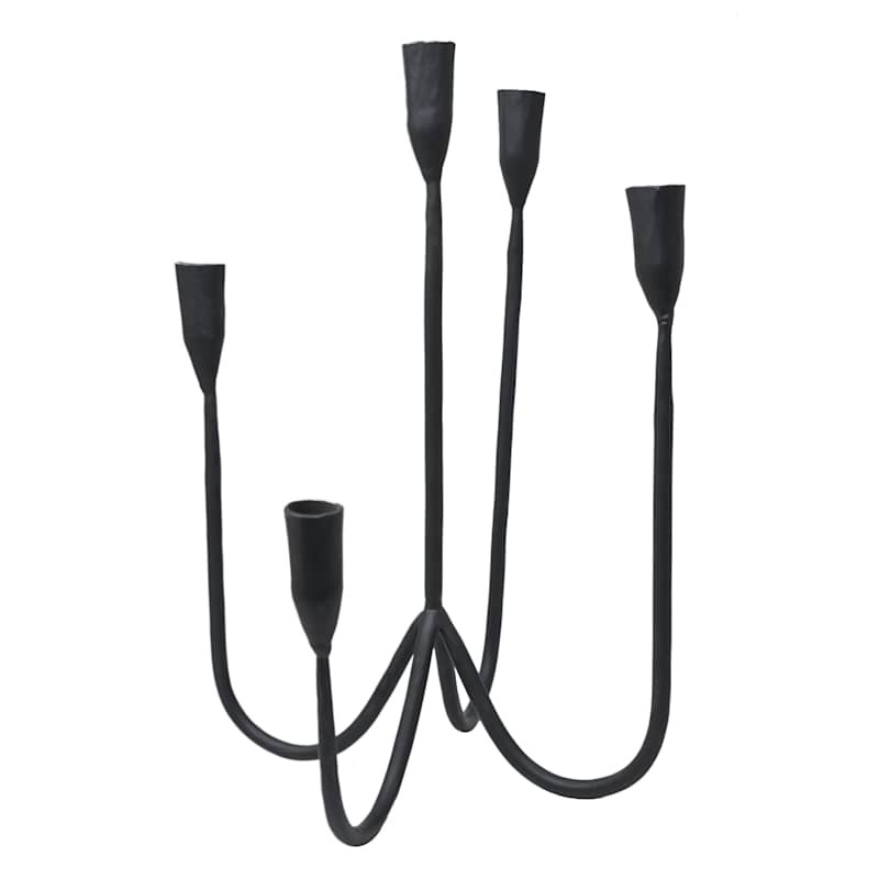 Black Metal Taper Candle Holder, 17" | At Home