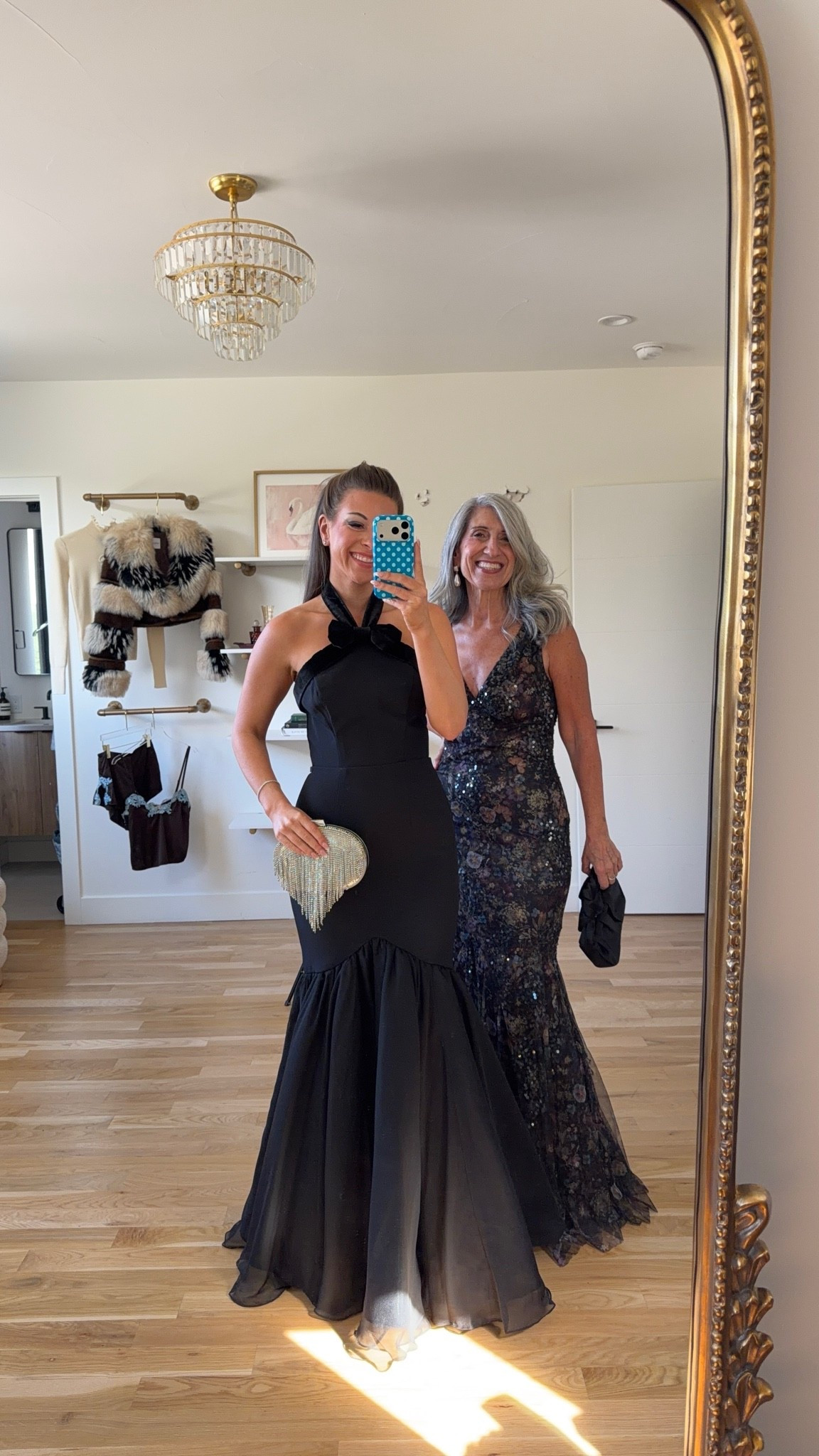 black halter gown with velvet bow at the neckline, fitted bodice, and a flared skirt, sleeveless black V-neck gown with sequin floral print and a flared skirt mom and me wedding guest and mother of the bride dresses 💍

mac duggal: emerson10
revolve: tulip
lulus: emerson20 (first purchase)

I’m 5’4” and wear a size small/2 

mom is 5’4” and wears a medium/6

fall wedding guest dresses, wedding guest dresses, cocktail dresses, semi-formal dresses, black tie wedding guest dresses, destination wedding guest dresses, garden party dresses, wedding guest outfit ideas, mom & me outfits, mom & me dresses, matching outfits, mother daughter outfits, family photo outfits, wedding guest dresses, mother of the bride, mother of the groom, wedding guest outfit ideas

#LTKWedding #LTKSeasonal #LTKootd