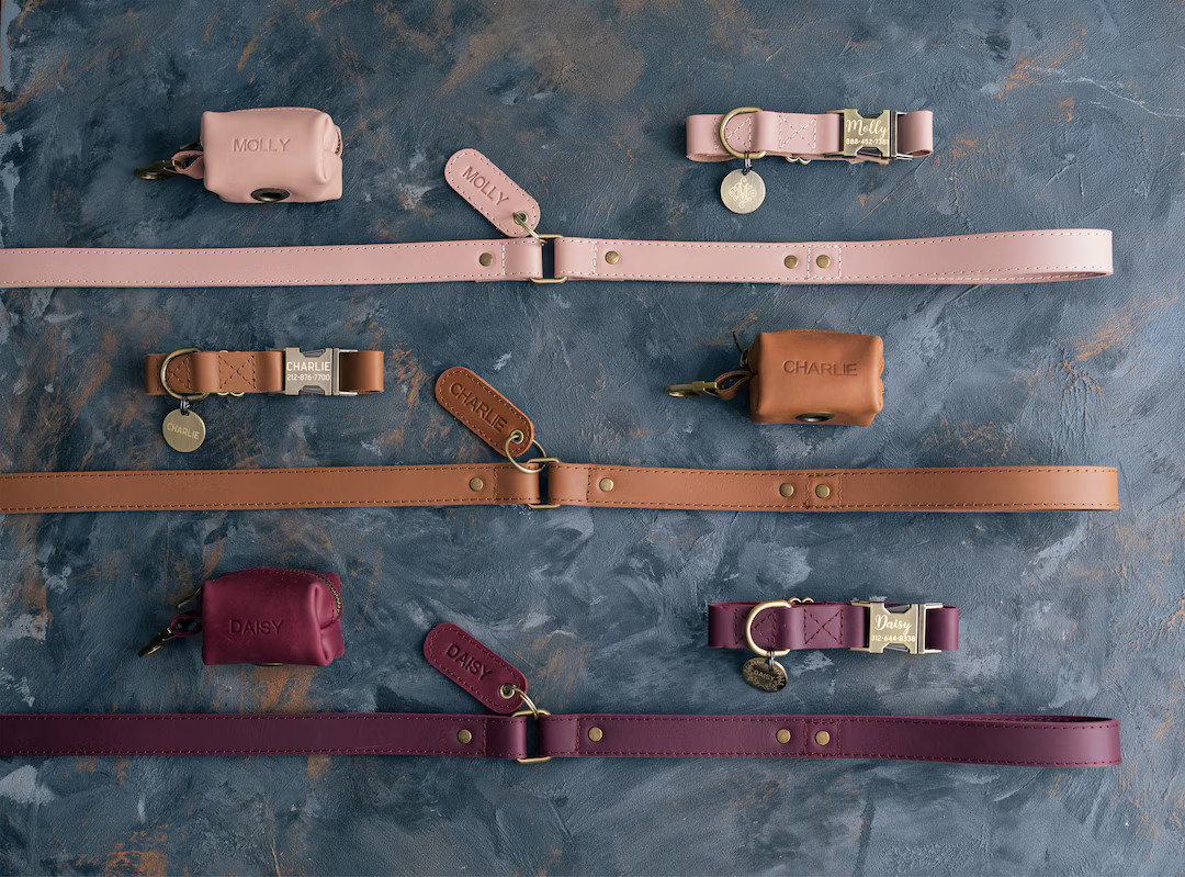 Rustic hardware dog leash leather dog leash rustic lobster clasp dog leash personalized leather lobs | Etsy (US)