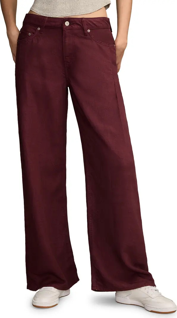 Lucky Brand Palazzo Pleated High Waist Wide Leg Jeans | Nordstrom | Nordstrom