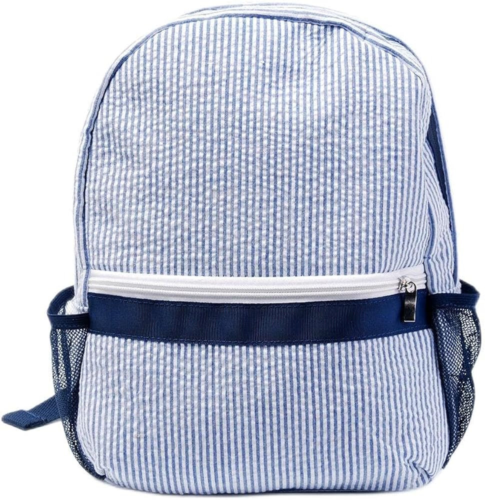 Toddler Backpack, Seersucker Preppy Backpack, Classic Cute Kids School Bookbag Preschool Kinderga... | Amazon (US)
