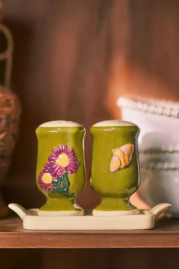 The Faye Icon Stoneware Salt & Pepper Shaker Set | Anthropologie (US)