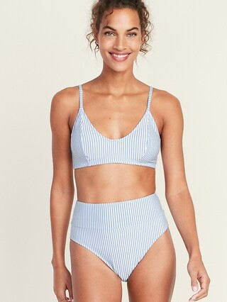 Seersucker-Stripe Bralette Swim Top for Women | Old Navy (US)