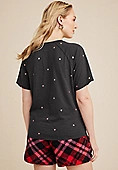 24/7 Eden Metallic Heart Tee | Maurices