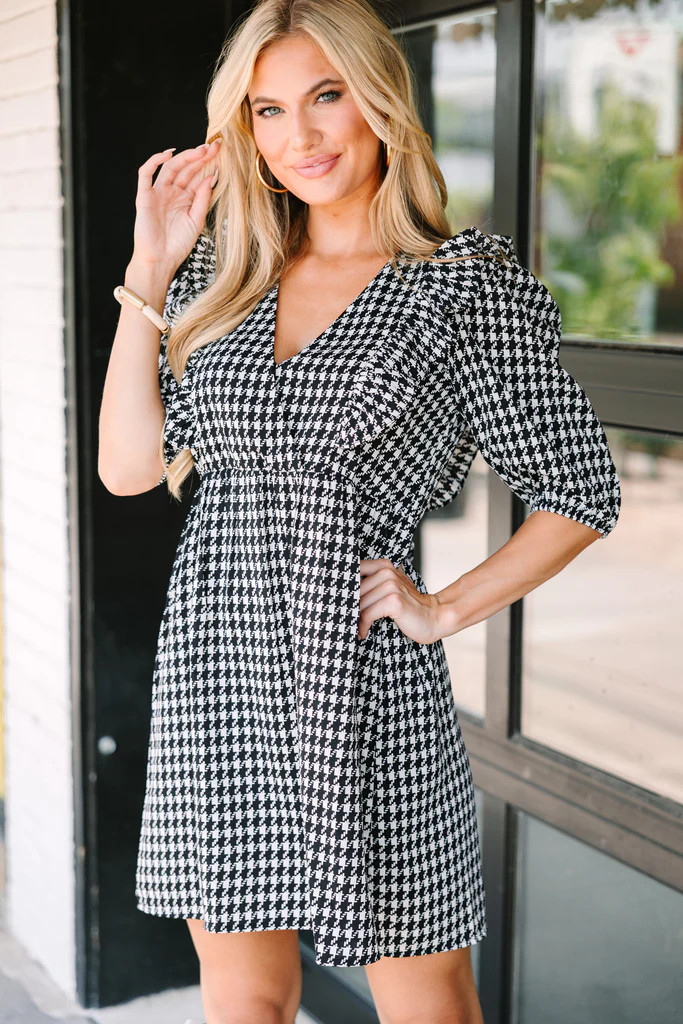 Join Me Later Black Gingham Dress | The Mint Julep Boutique