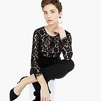 Lace top with built-in cami | J.Crew US