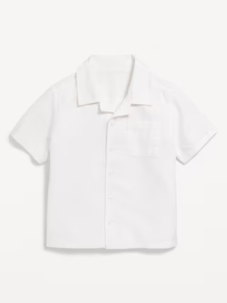 Linen-Blend Pocket Shirt for Toddler Boys | Old Navy (US)