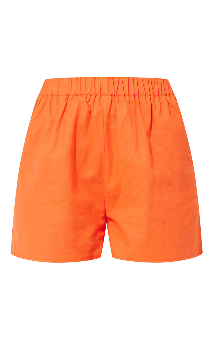 Light Blue Pinstripe Woven Elastic Waist Floaty Shorts | PrettyLittleThing US