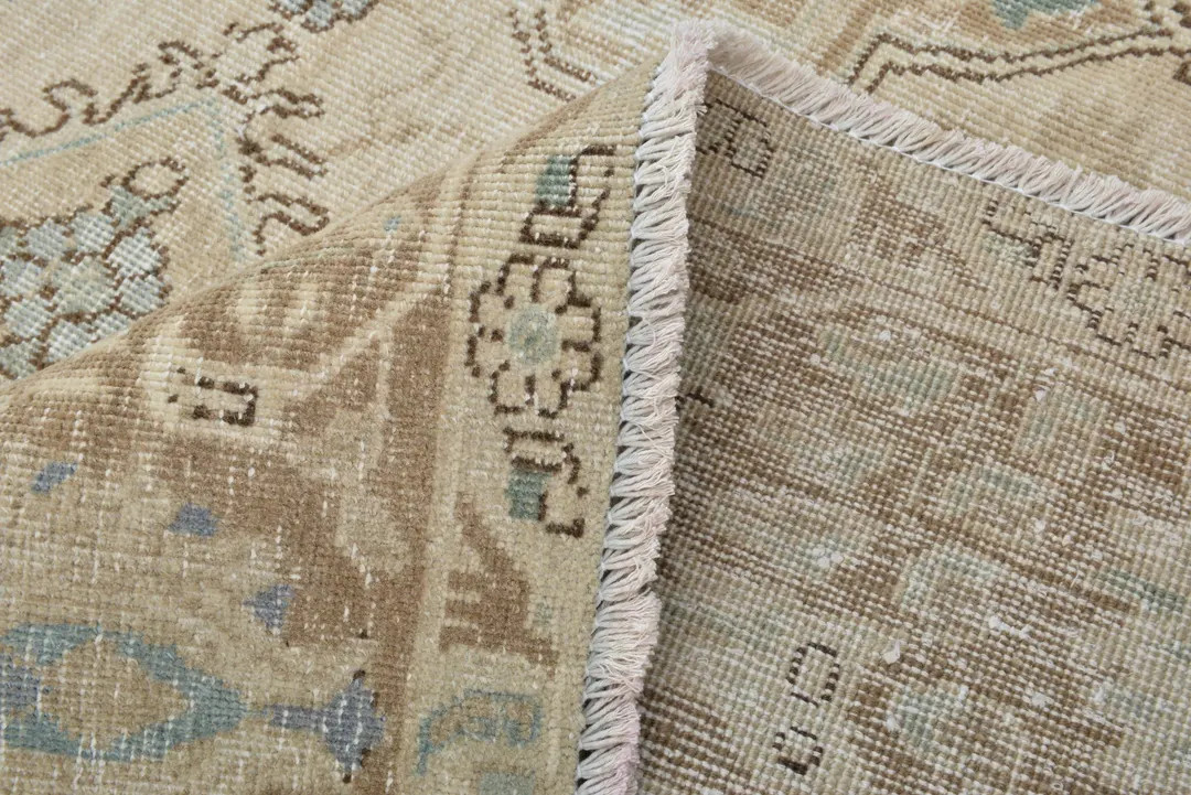 Handmade Neutral Oushak Wool Rug, Large Turkish Rug 9.6 x 12.6 ft | Etsy (US)