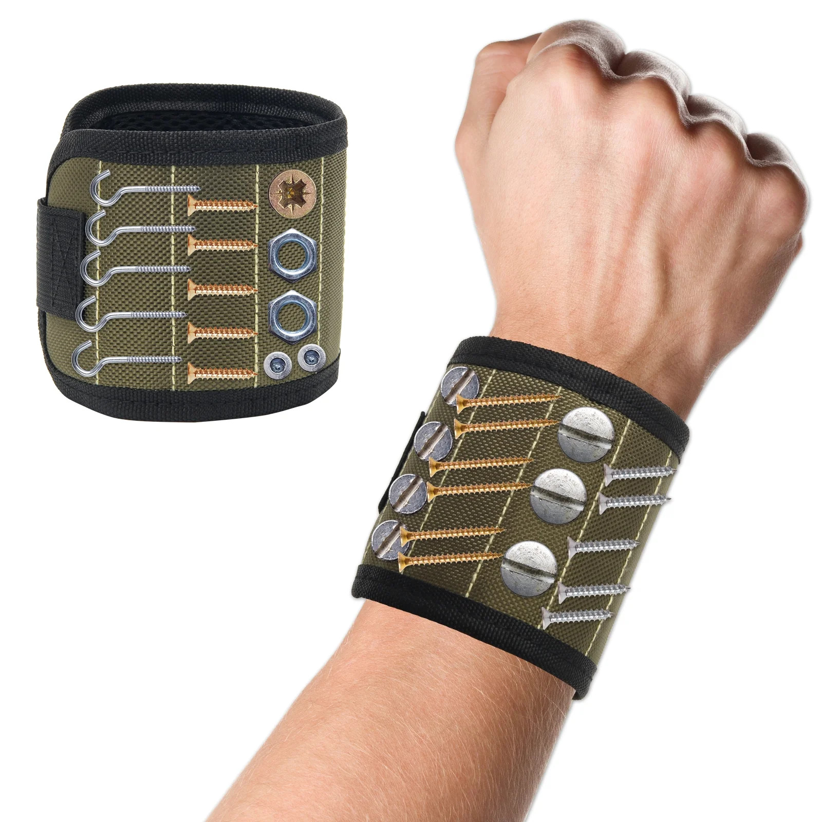 Plutput Magnetic Wristband for Holding Screws,Nails, Drilling Bits,Magnetic Wrist Tool Holder Bel... | Walmart (US)
