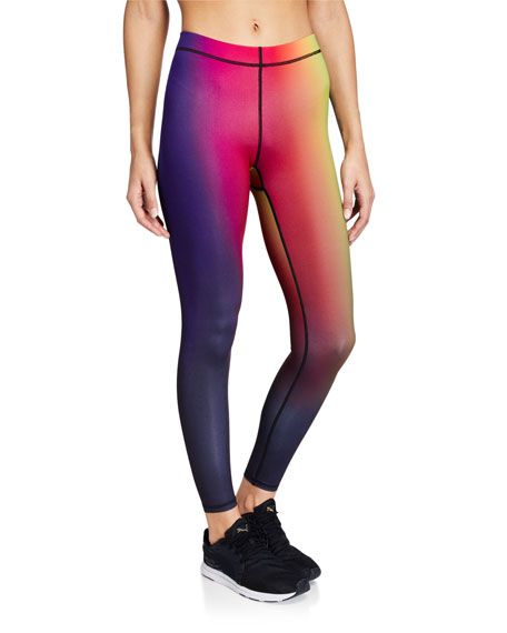 Terez Rainbow Gradient Printed Active Leggings | Neiman Marcus
