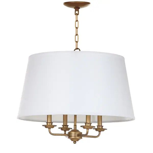 SAFAVIEH Lighting Kimball Adjustable 4-light Gold/ White Pendant - 22"x22"x23-93" - On Sale - Ove... | Bed Bath & Beyond