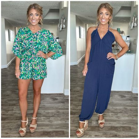 This @cupshe romper and jumpsuit are two new gorgeous summer arrivals 😍 I love these because they’re perfect to wear as a swim coverup or by themselves. Perfect for vacay! This #Cupshe romper has the most gorgeous color combination! Size down a size. And the jumpsuit runs TTS. Use code Fashion15 for 15% off orders of $70+ and Fashion20 for 20% off orders $109+ 🥳 #ad #cupshepartners

@shop.ltk #liketkit 

One piece swimsuit. Cupshe. Summer style. LTK under 50. 