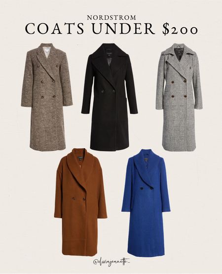 Coats under $200 from @nordstrom. 

#LTKSeasonal #LTKworkwear #LTKstyletip