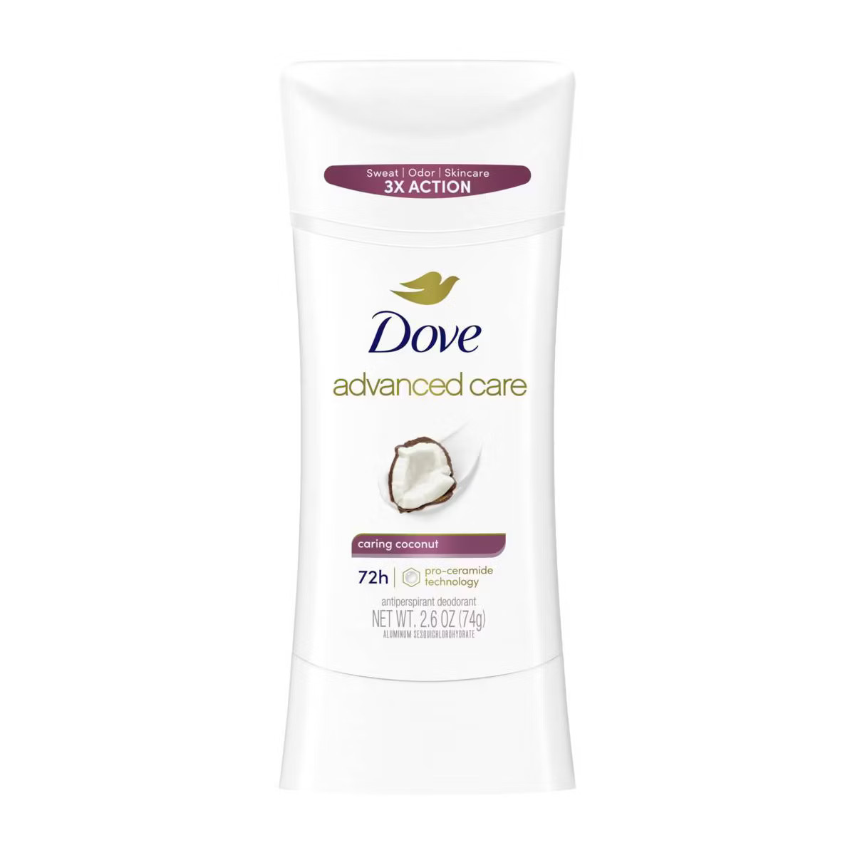 Dove Beauty Advanced Care Caring Coconut 72-Hour Antiperspirant & Deodorant Stick - 2.6oz | Target