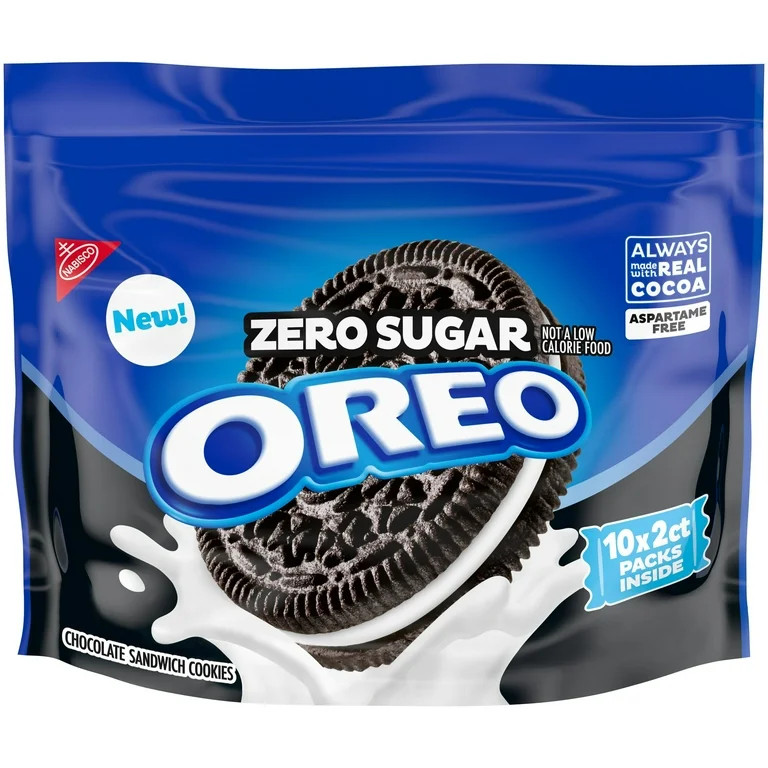 OREO Zero Sugar Chocolate Sandwich Cookies, 10 Snack Packs (2 Cookies Per Pack) | Walmart (US)