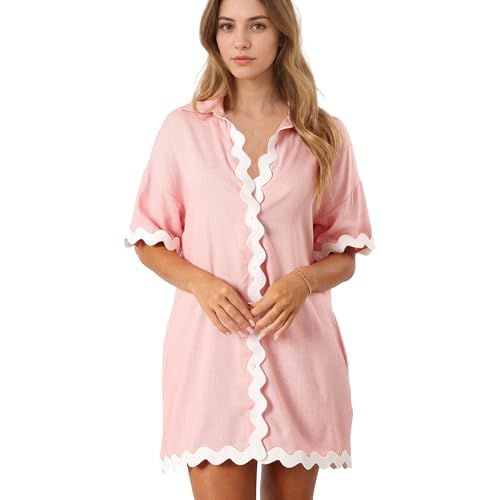 Women Dresses Summer Casual Beach Plus Size Short Sleeve Mini Dress A Line Cute Floral Maternity ... | Amazon (US)