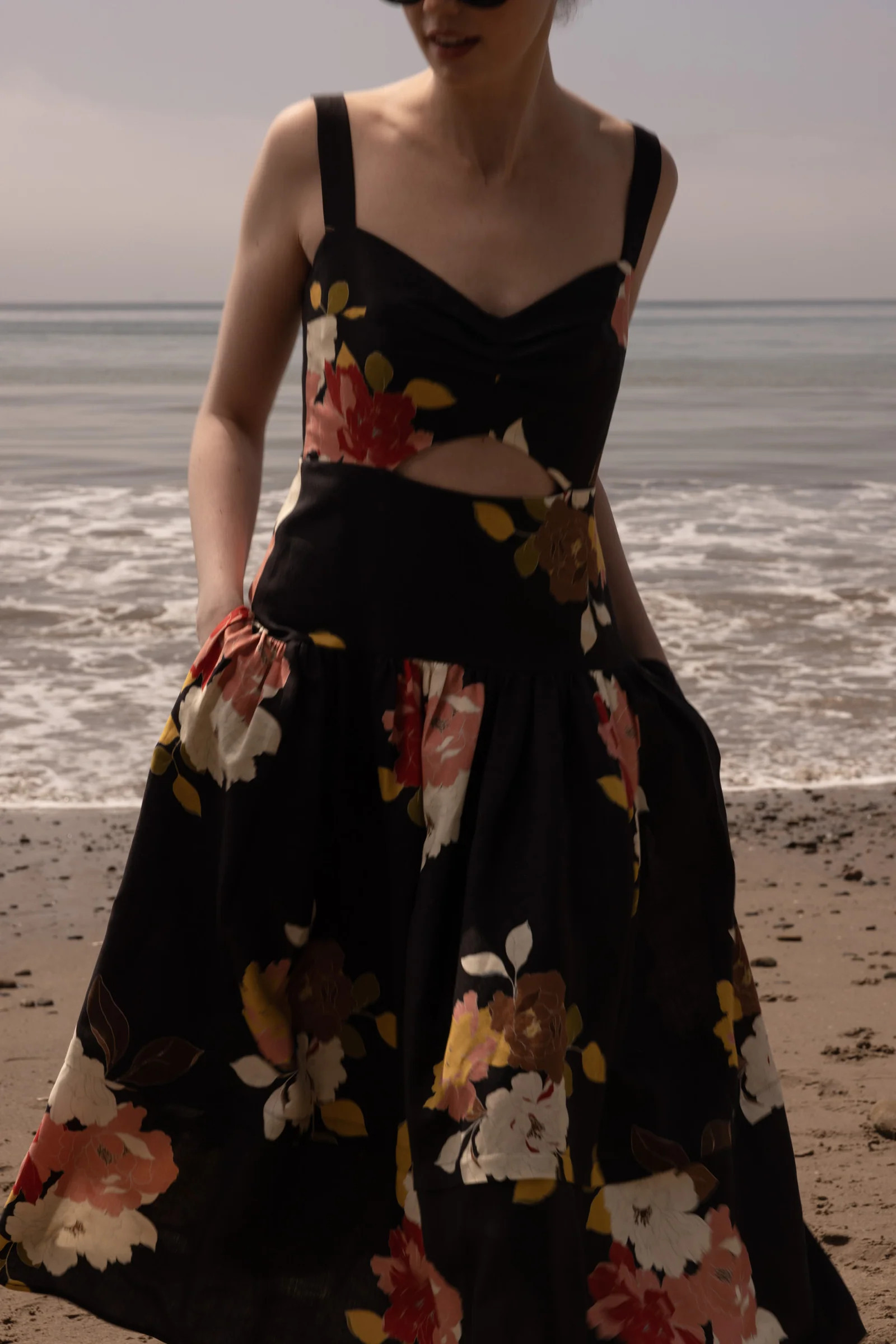Calvi Dress - English Rose Linen | Heidi Merrick