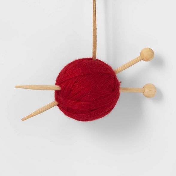 Knitting Christmas Tree Ornament - Red - Wondershop™ | Target
