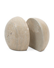 7in Sphere Travertine Bookends | Marshalls