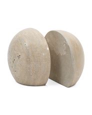 7in Sphere Travertine Bookends | Marshalls