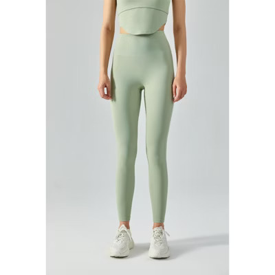 Clotth Yoga Pants - High Waist Tummy Control Yoga Pants, Double-sided Fleece Peach Bum Lifting Running Tight Fitness Pants, Green - S | Target