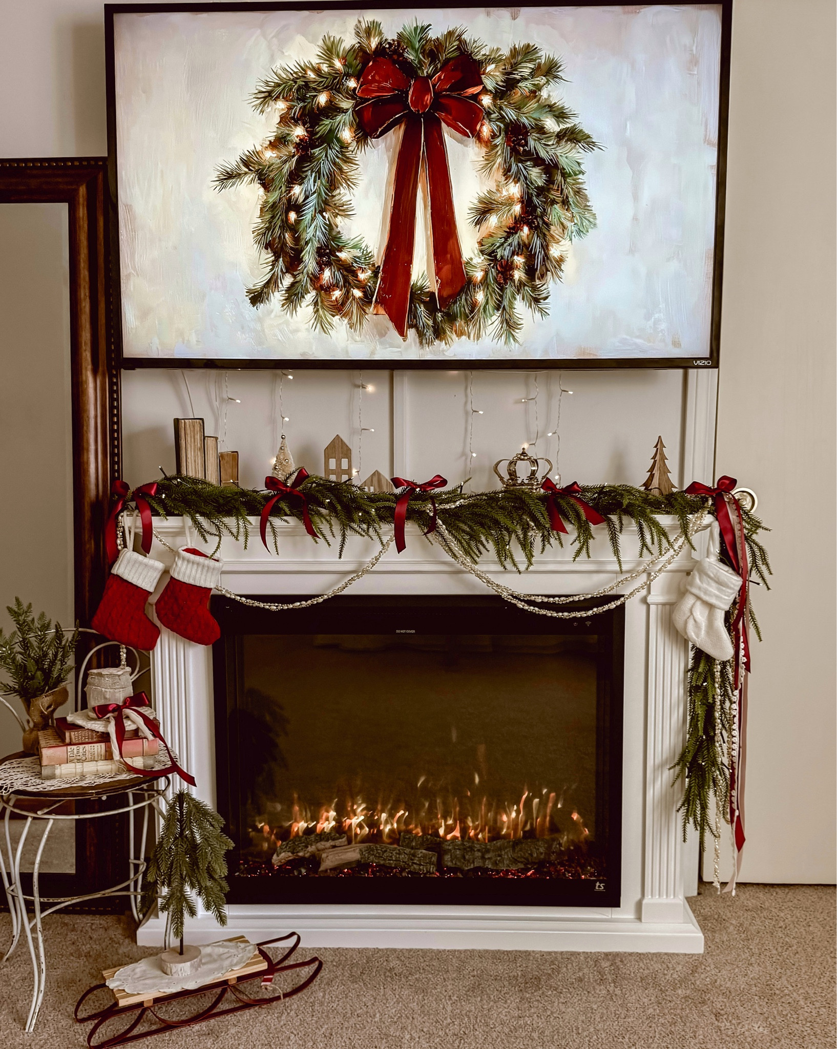 This smart electric fireplace with an encased mantle is the perfect bedroom upgrade. Setup is simple: assemble the mantle, attach the insert, and plug into any standard 120v outlet. The Touchstone Fireplug™ insert features a slim profile, deeper viewing area, enhanced flame technology, crushed glass crystals, driftwood, and a built-in crackle speaker for realistic sound.
Perfect under a mounted TV, for bedrooms, living rooms, or any space where you want a custom-built look without construction.

#LTKHome #LTKFinds #ElectricFireplace #BedroomDecor #TouchstoneFireplace #HomeStyling #CottageStyle #NeutralHomeDesign


#LTKSeasonal #LTKHoliday #LTKHome