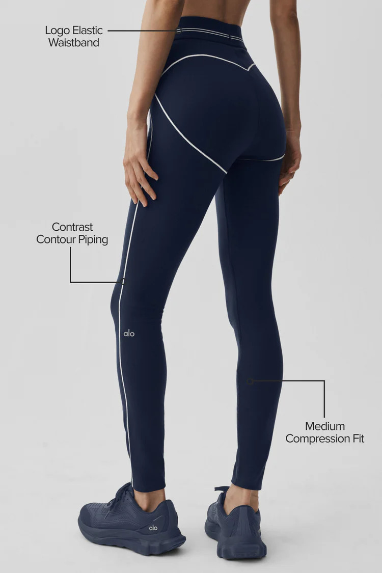 Airbrush High-Waist Heart Throb Legging - Navy/White | Alo Yoga (US)