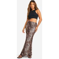 Womens Petite Leopard Jersey Maxi Skirt - Multi - 2 | boohoo (US & Canada)