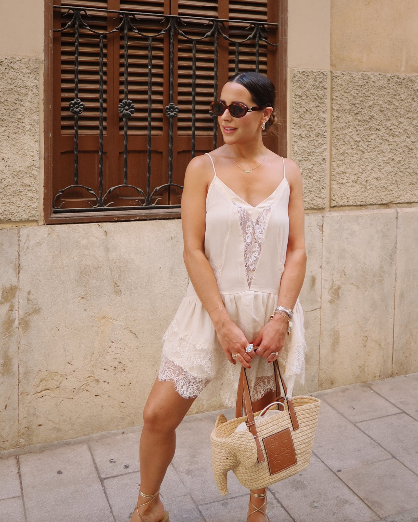 Hot summer days in Palma call for easy breezy mini dresses. Love this little lace number because I’m already envisioning how I’ll style it with boots & layers this Fall. I take a size small. 

Use code HEYKELLY for 15% off my most-worn Taudrey gold hoops & nameplate necklace now thru 8/31. 

Dresses, basket bag, accessories, jewelry, summer style 

#LTKtravel #LTKSeasonal #LTKunder100