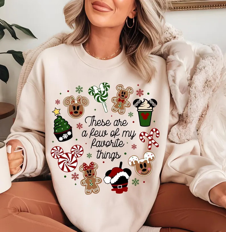 These Are a Few of My Favorite Things Disney Christmas Shirt,disney Snacks Shirt Christmas Castle... | Etsy (US)