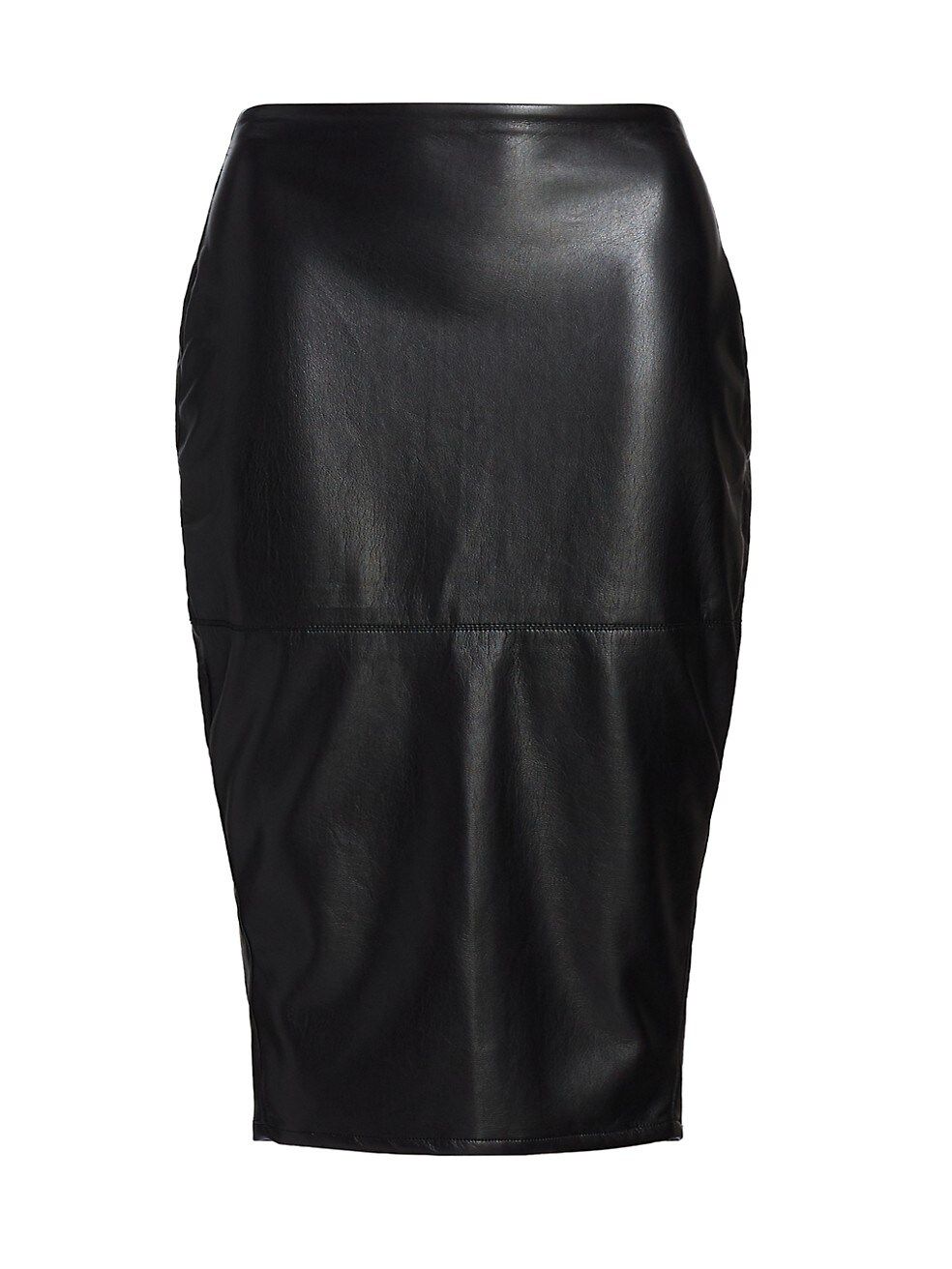 GOOD AMERICAN Better Than Leather Faux-Leather Midi-Skirt | Saks Fifth Avenue
