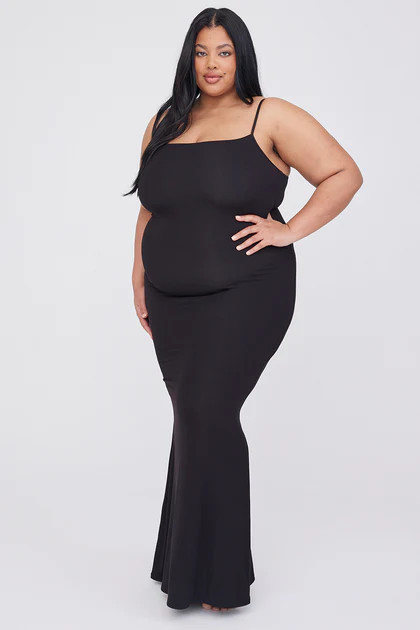 365 SCULPTING LOUNGE CAMI MAXI DRESS - SHADOW BLACK | TALA (UK)
