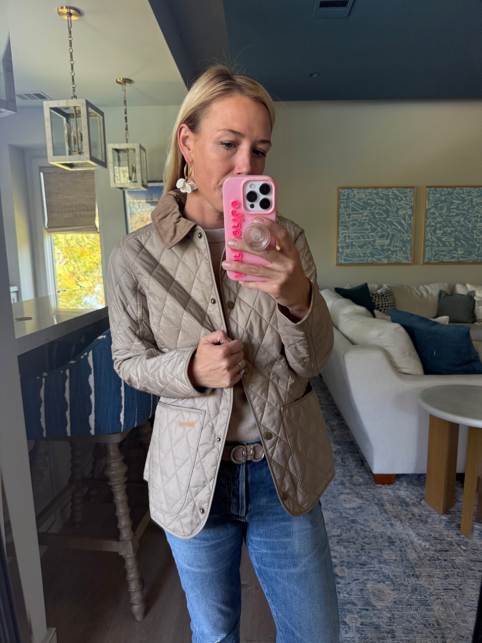 Barbour jacket. Wearing a US 6!