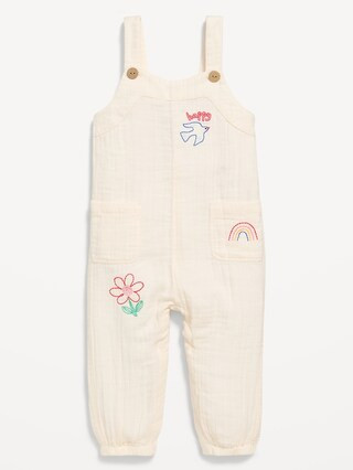 Double-Weave Embroidered Overalls for Baby | Old Navy (US)